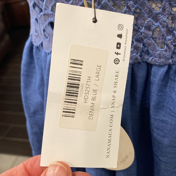 Hummingbird Lace Summer blue dress nwt size large - Picture 6 of 13